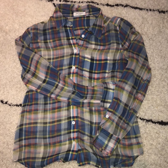 Equipment plaid blouse, size small - Picture 3 of 5